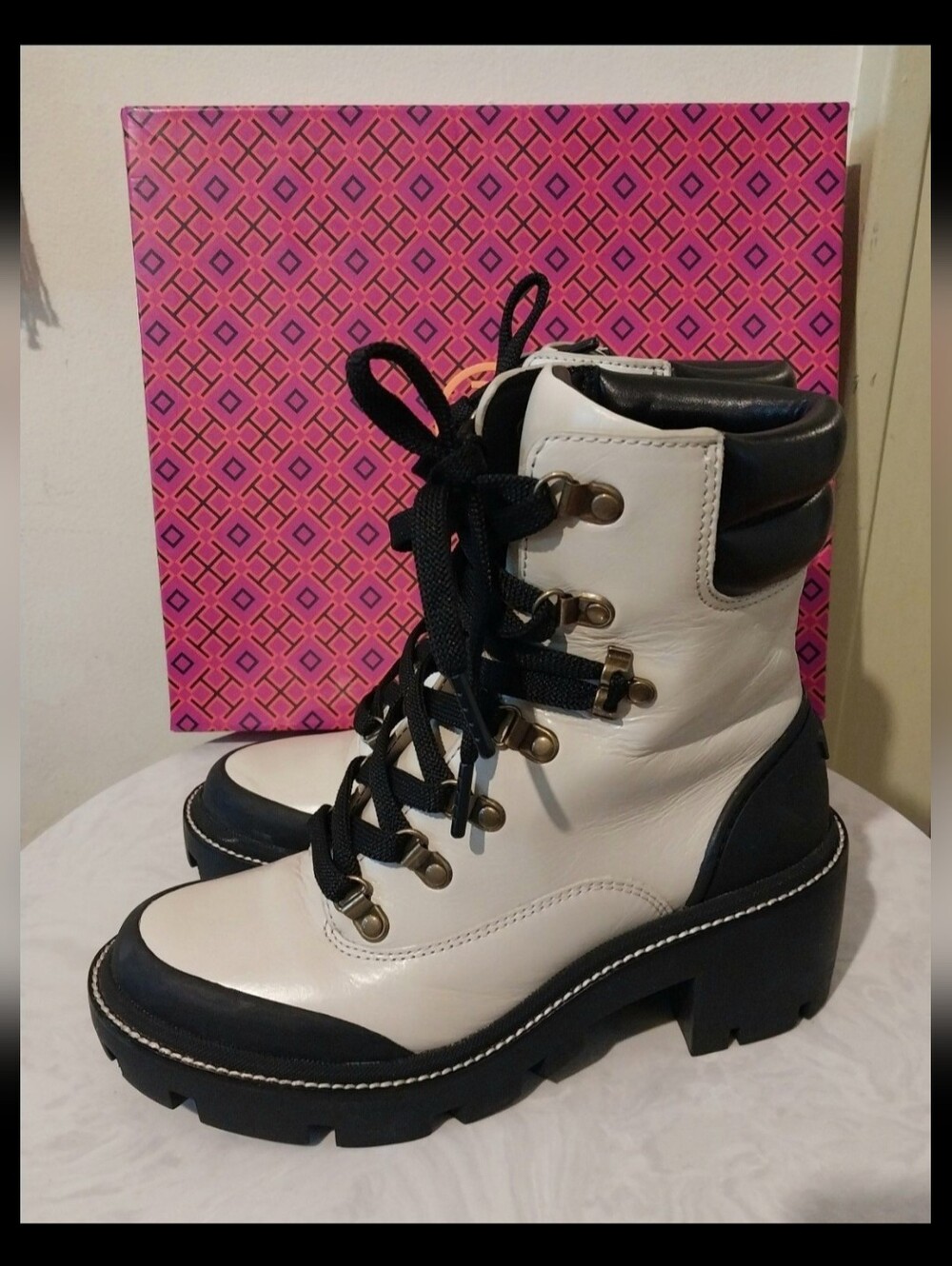Tory Burch Lug-Sole Hiker Ankle Boots